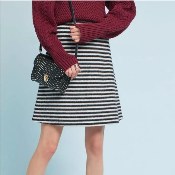 NWT Anthropologie Maeve Cozy Knit Striped Skirt - Picture 2 of 7